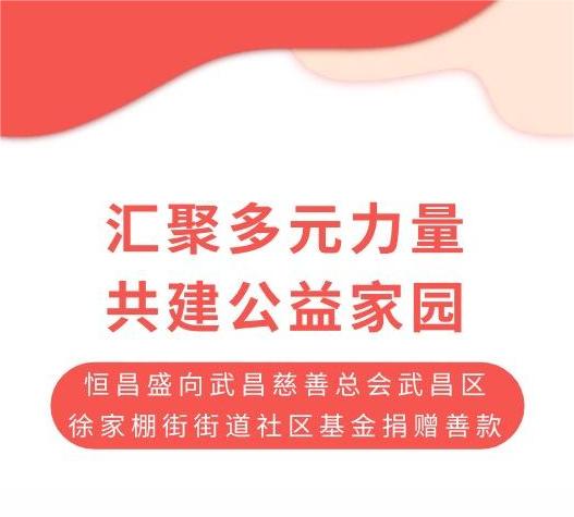 慈善进社区 | 恒昌盛向武昌区徐家棚街道社区基金爱心捐赠，社企联动共建公益家园